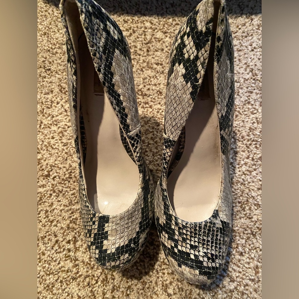 Snakeskin Patterned Women's Heels